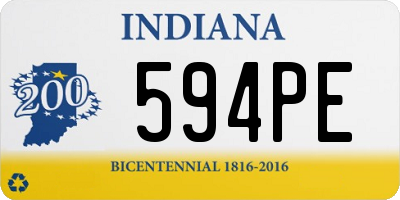 IN license plate 594PE