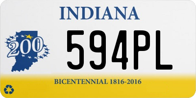 IN license plate 594PL