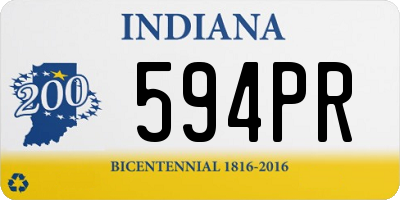 IN license plate 594PR