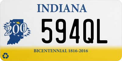 IN license plate 594QL