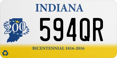 IN license plate 594QR