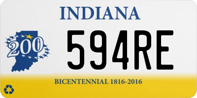 IN license plate 594RE