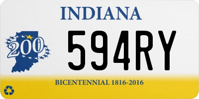 IN license plate 594RY