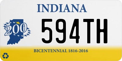 IN license plate 594TH