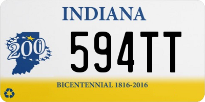 IN license plate 594TT