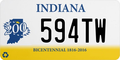 IN license plate 594TW