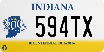 IN license plate 594TX