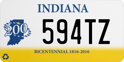 IN license plate 594TZ