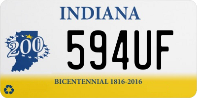 IN license plate 594UF