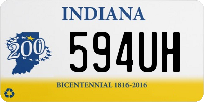 IN license plate 594UH