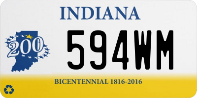 IN license plate 594WM