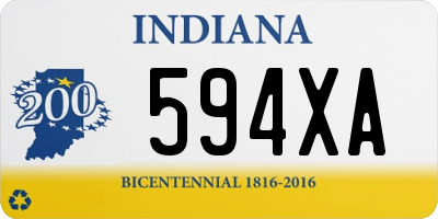 IN license plate 594XA