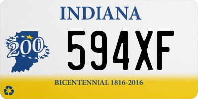 IN license plate 594XF