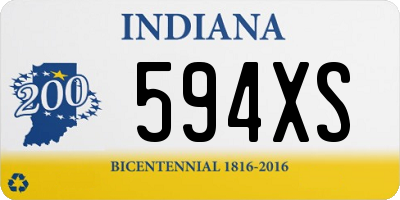 IN license plate 594XS