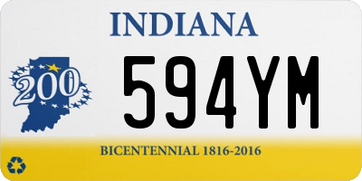 IN license plate 594YM