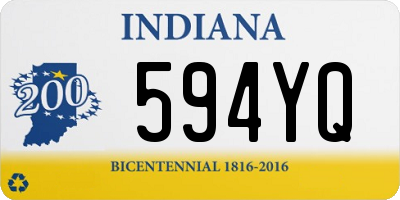 IN license plate 594YQ