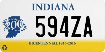 IN license plate 594ZA