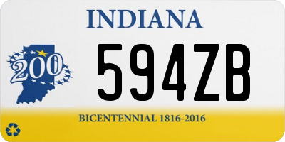 IN license plate 594ZB