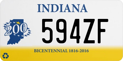 IN license plate 594ZF