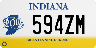 IN license plate 594ZM