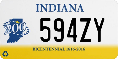 IN license plate 594ZY