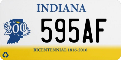 IN license plate 595AF