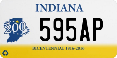 IN license plate 595AP