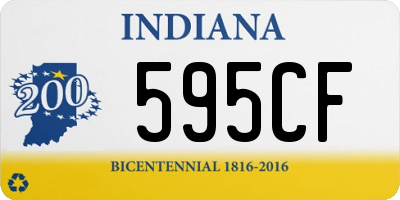 IN license plate 595CF