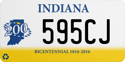 IN license plate 595CJ