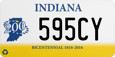 IN license plate 595CY