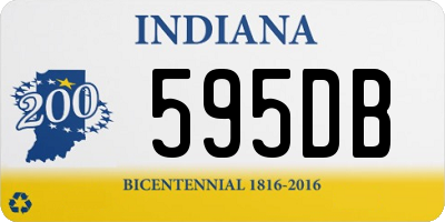 IN license plate 595DB