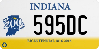 IN license plate 595DC