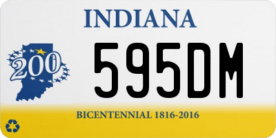 IN license plate 595DM