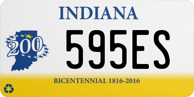 IN license plate 595ES