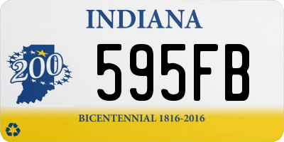 IN license plate 595FB