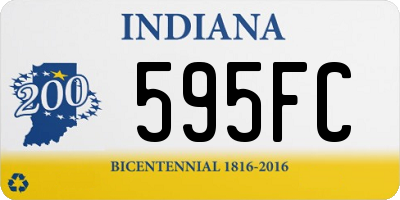 IN license plate 595FC