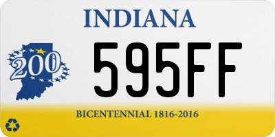 IN license plate 595FF