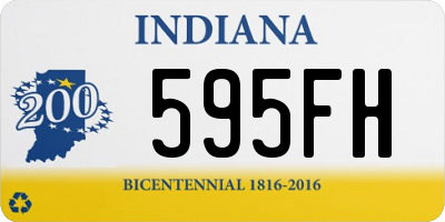 IN license plate 595FH