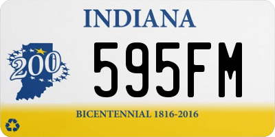 IN license plate 595FM