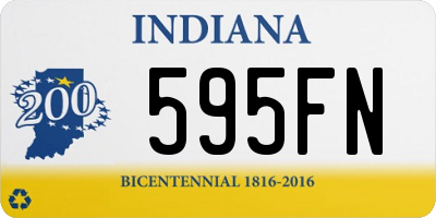 IN license plate 595FN