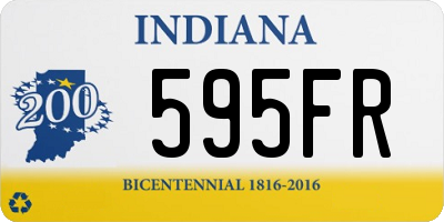 IN license plate 595FR