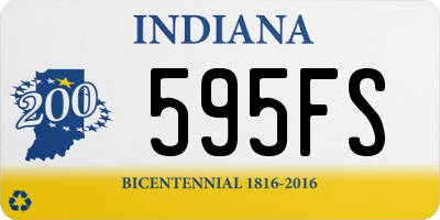 IN license plate 595FS