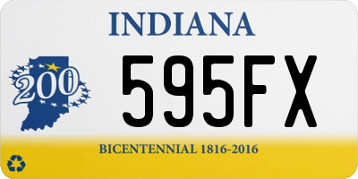 IN license plate 595FX