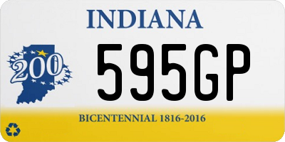 IN license plate 595GP