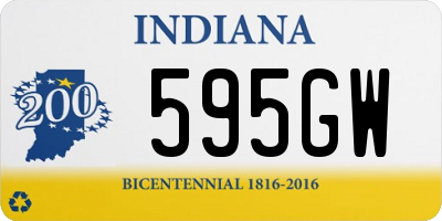 IN license plate 595GW