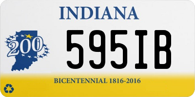 IN license plate 595IB