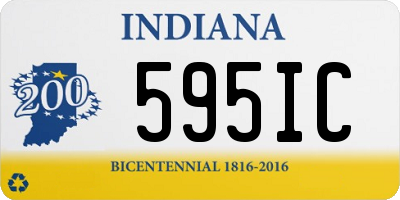 IN license plate 595IC