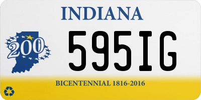 IN license plate 595IG