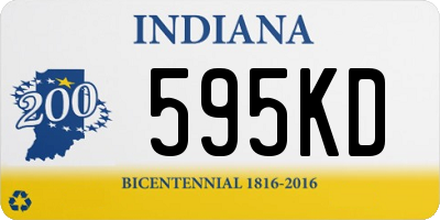 IN license plate 595KD