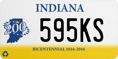 IN license plate 595KS